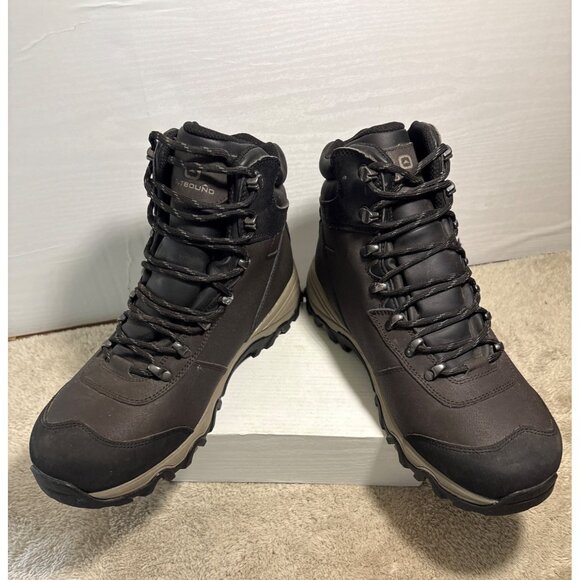 Outbound Mens Boots Waterproof Hiking Boots Size 9 Yukon Brown EUC - Picture 8 of 12